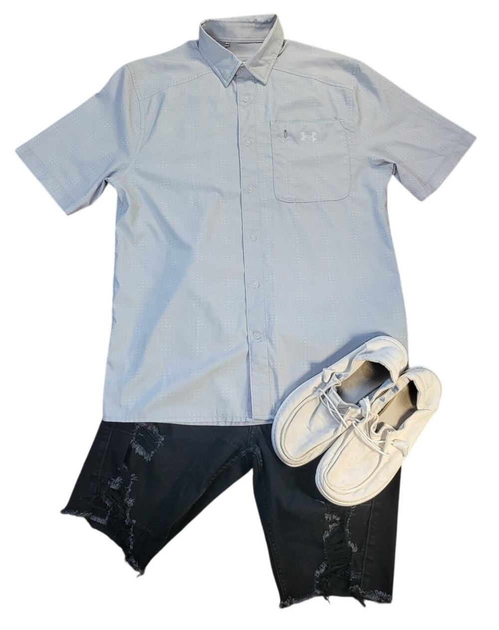 Under Armour Drift Tide 2.0 Shirt Mens M Muted Gray UPF 30 Sun Protection